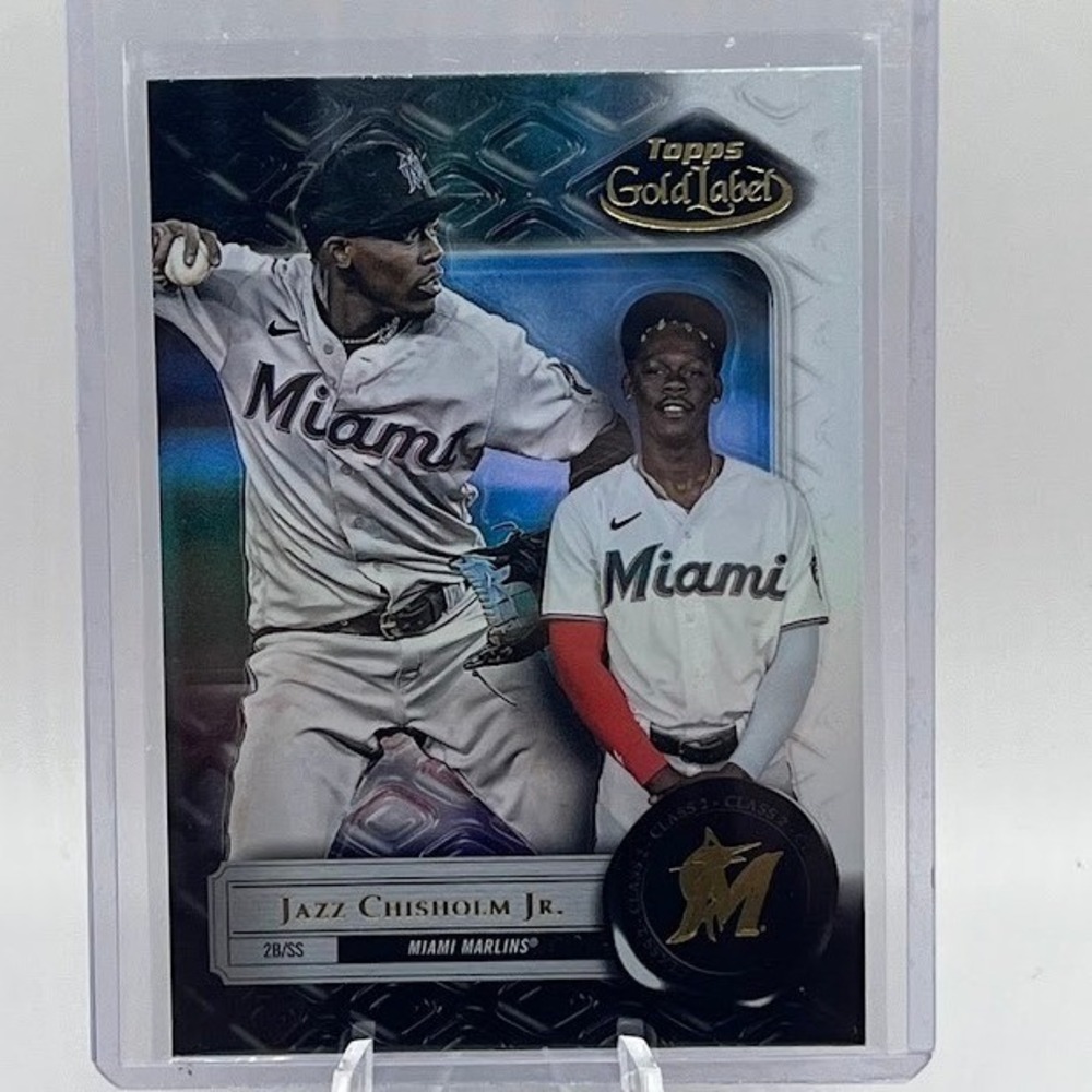 Jazz Chisholm Jr. Class 2 Black Parallel 2022 Topps Gold Label 83 Miami Marlins